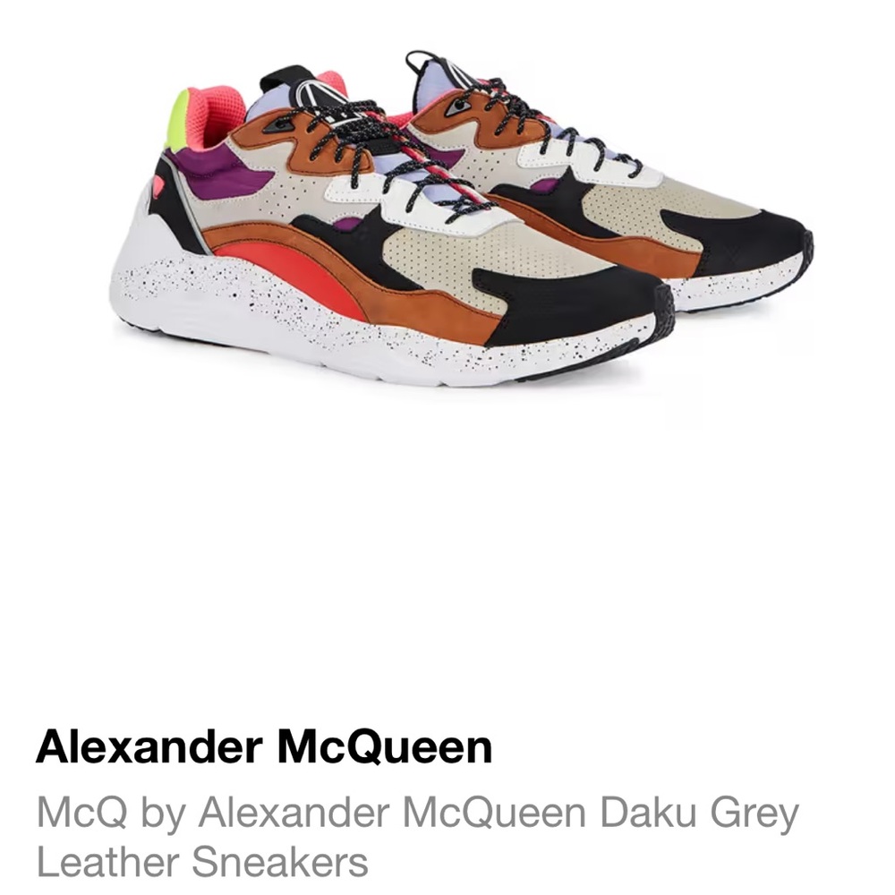 Alexander McQueen McQ Multicolor Leather Sneakers - Picture 2 of 8